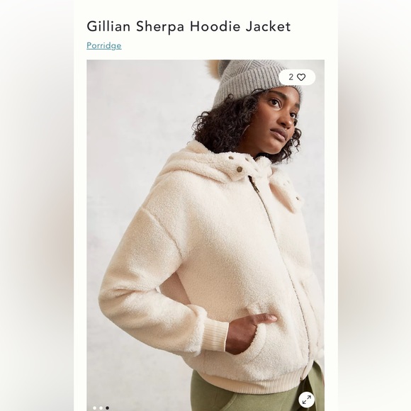 Anthropologie Jackets & Blazers - Anthropologie Porridge Gillian Sherpa Hoodie Jacket - Cream